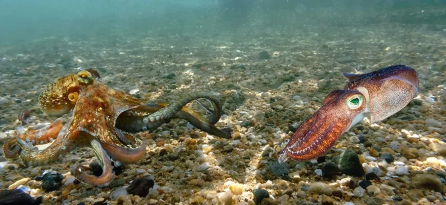 Різниця між кальмаром і восьминогом: ключові відмінності та особливості Різниця між кальмаром і восьминогом: ключові відмінності та особливості