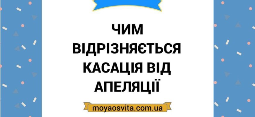 Апеляція і касація: у чому різниця цих правових процедур?
