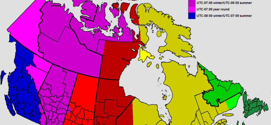 Різниця у часі з Канадою: Як обрати зручний час для дзвінків