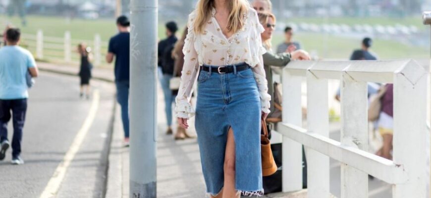 З чим поєднати джинсову спідницю міді: стильні образи та поради