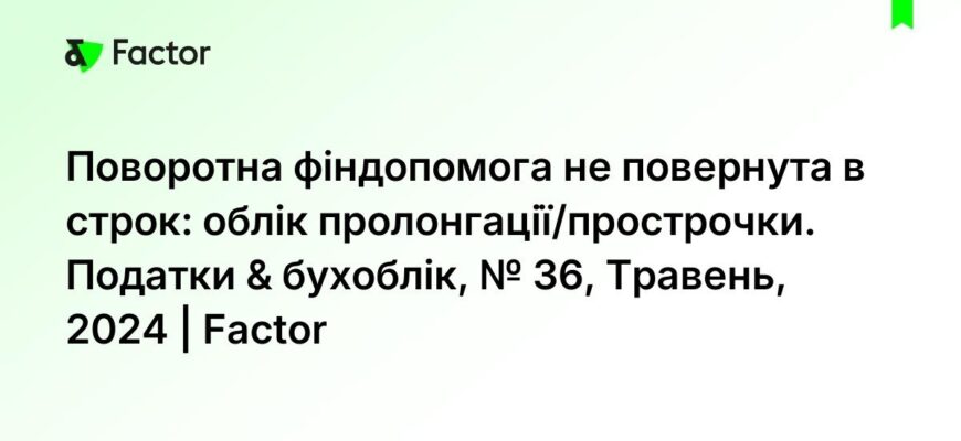 Поворотна фінансова допомога не повернута в строк: наслідки та рішення