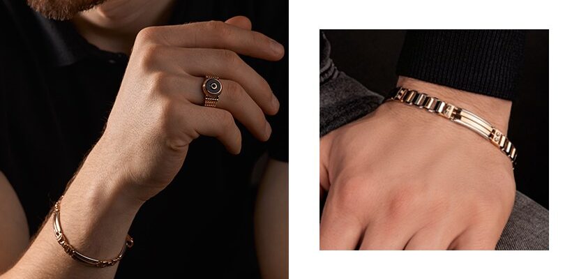 Чоловічий золотий браслет: стильні поєднання з годинником та одягом