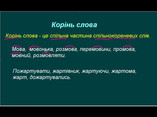 Корінь слова - що таке корінь слова, як його визначити ...