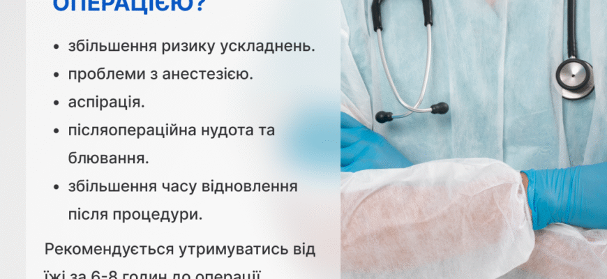 Що можна їсти перед операцією: поради для безпечної підготовки