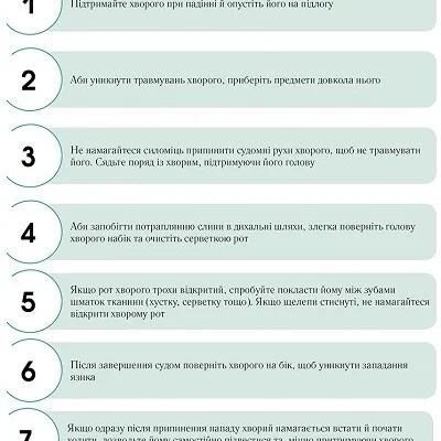 Домедична допомога під час епілептичного нападу: покрокова інструкція Домедична допомога під час епілептичного нападу: покрокова інструкція