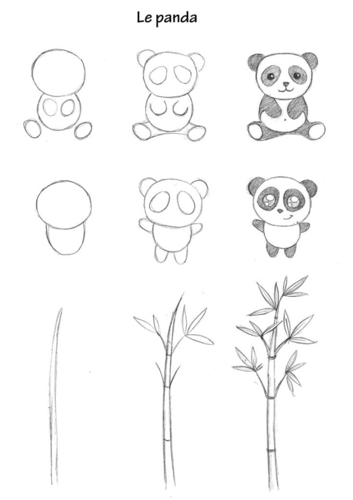 панда по клітинкам