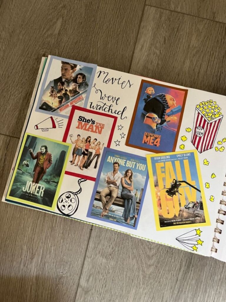 Сторінка скрапбукінгу книг і фільмів