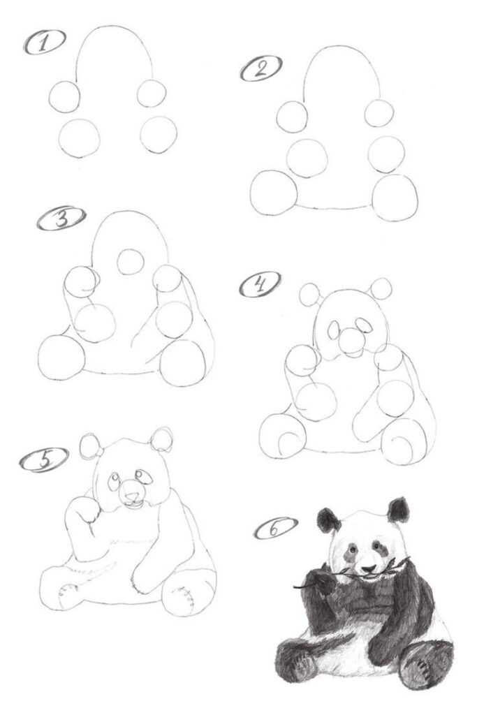 панда з бамбуком