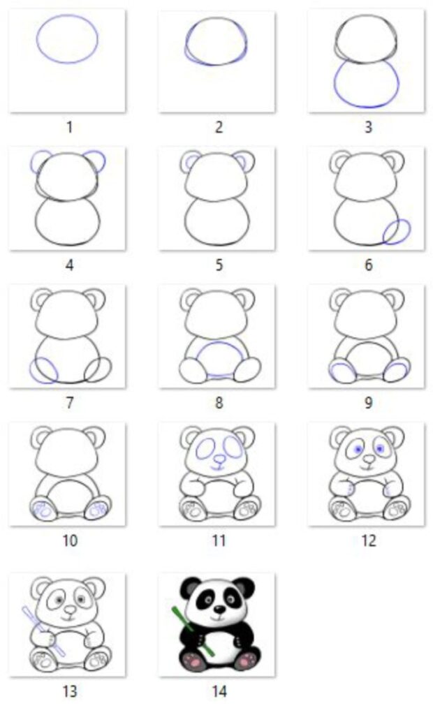 панда з бамбуком