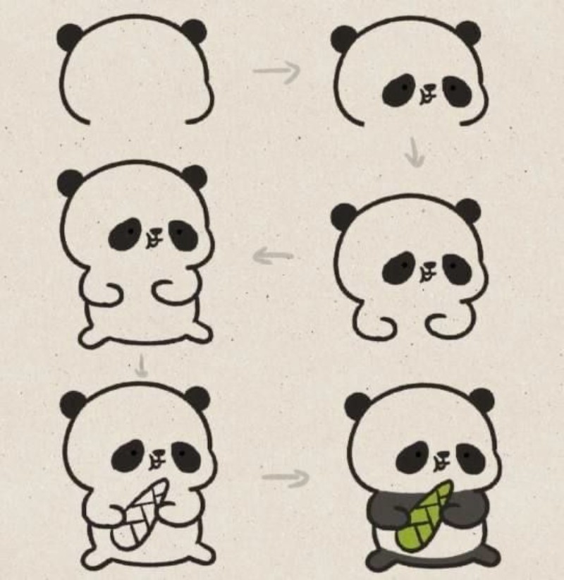 панда з сердечком