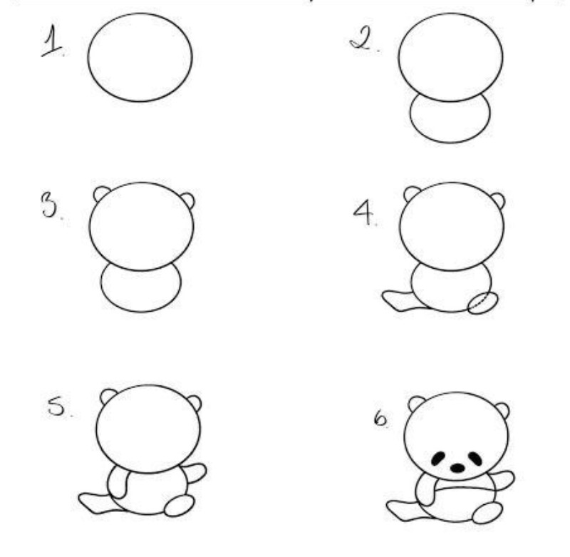 малюнок панди