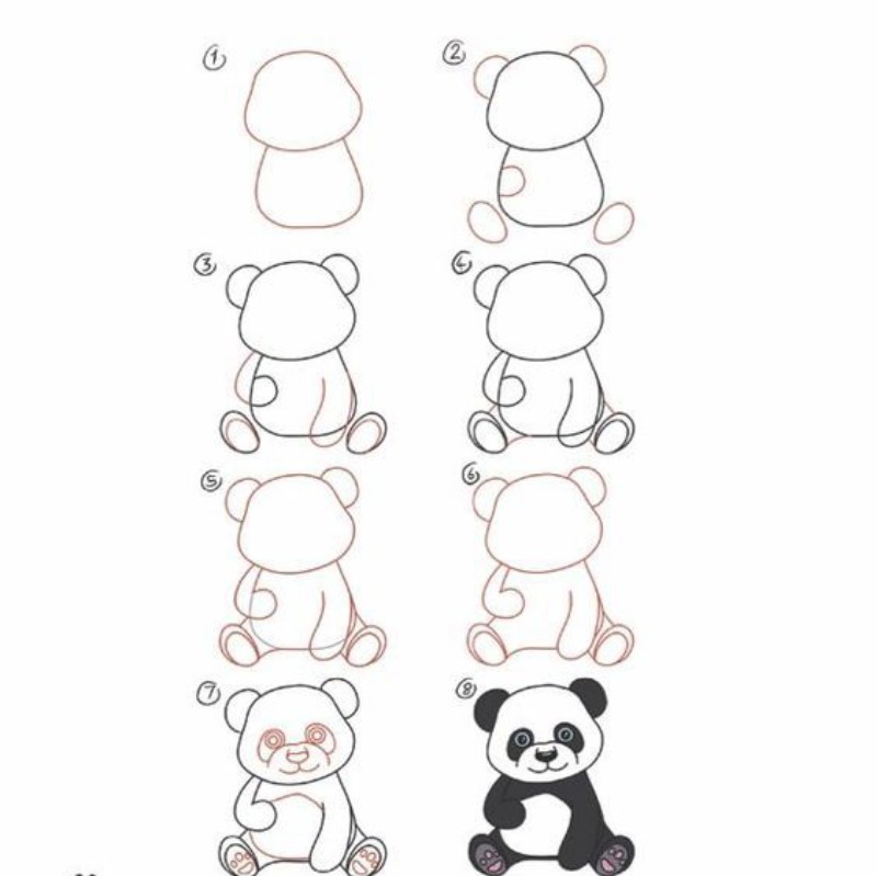 малюнок панди