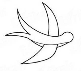 Малюнок крила ластівки