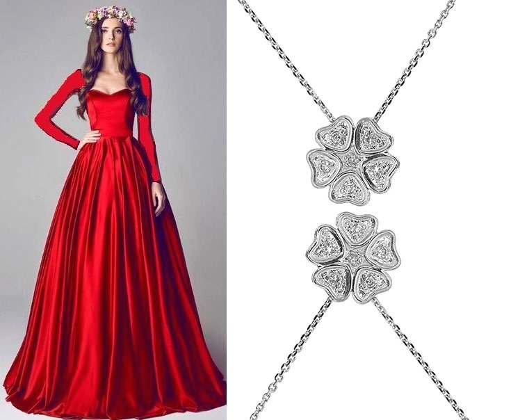 Золотий кулон з діамантами