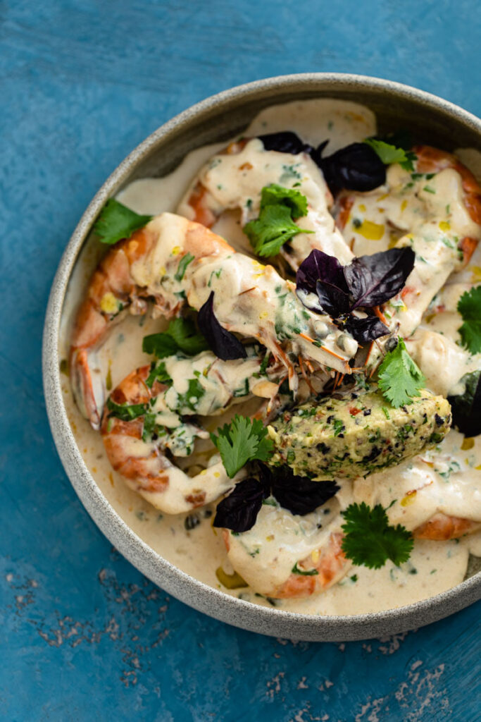 Креветки у вершковому соусі