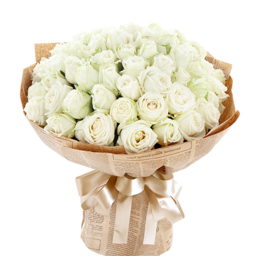 51 біла троянда 'Найніжніщій'