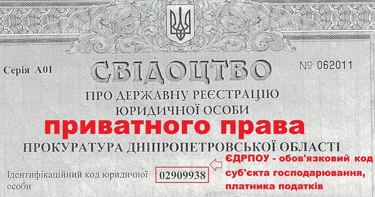 БАГНЕТ НАЦІЇ: ЄДРПОУ - головна ознака суб'єкта господарювання ...