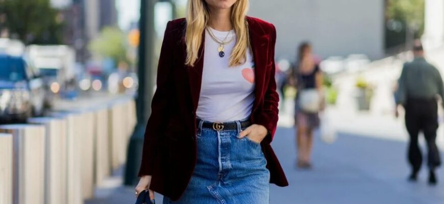 “Стильний образ: Топові ідеї для комбінування з джинсовою міні-спідницею”