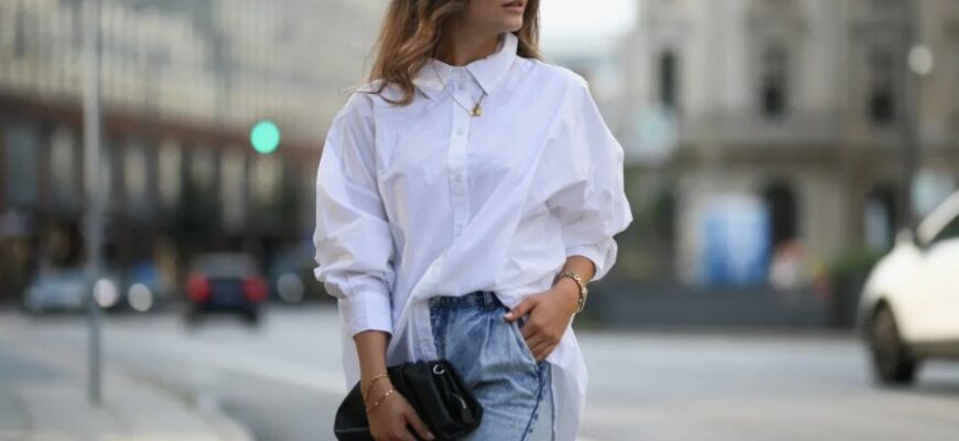 Стильні образи: як вдягти білу сорочку-оверсайз у 2023 році