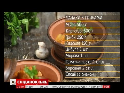 Чанахи з грибами - рецепти Сенічкіна