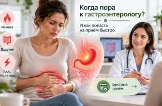 Изжога, вздутие, боль после еды: когда пора к гастроэнтерологу и как попасть на приём быстро